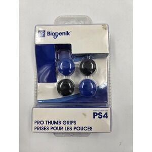 Biogenik Pro Thumb Grips for PS4 Controller Blue Black 4 Pack BGK109 NEW